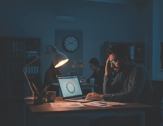 Man with computer